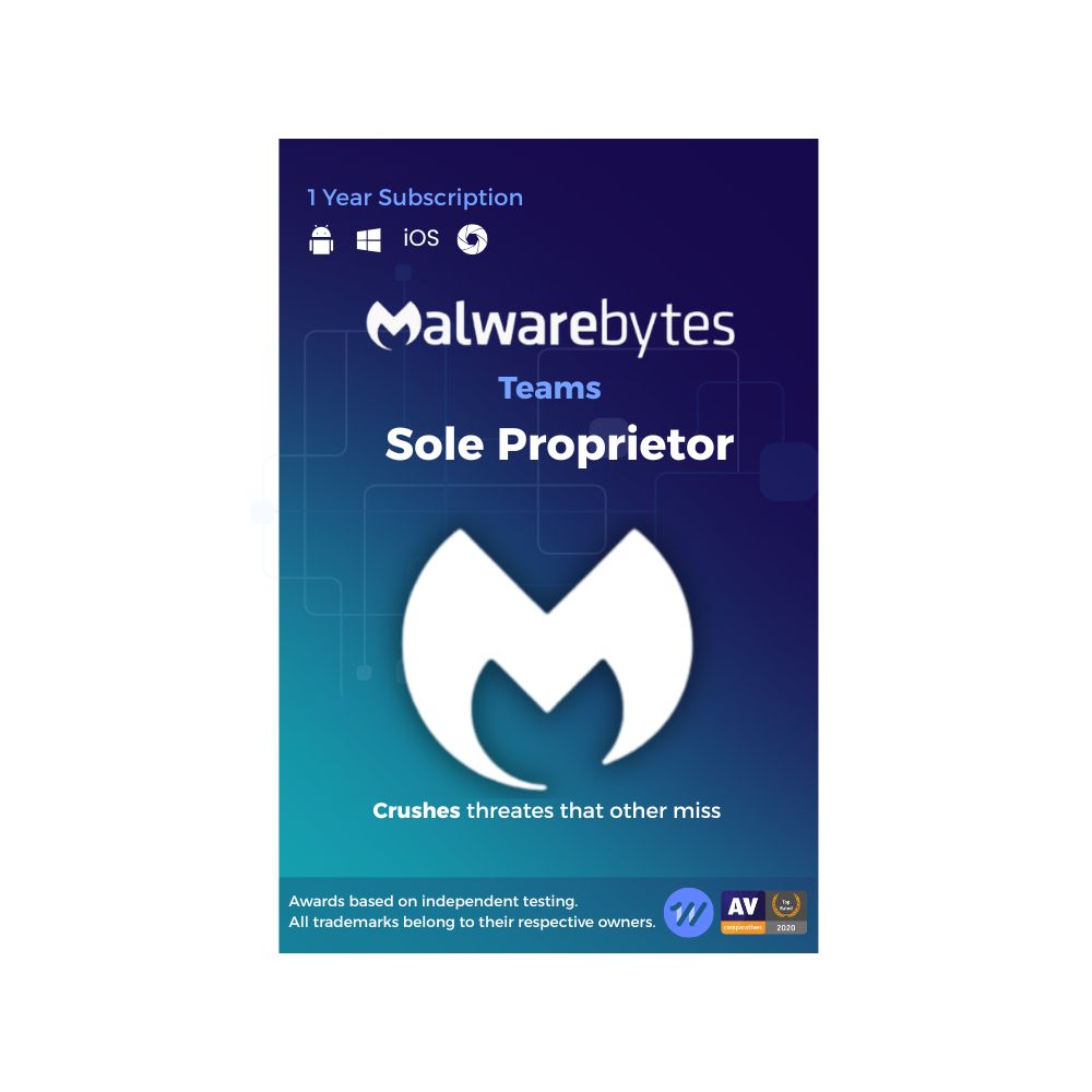 Malwarebytes Teams Sole Proprietor 6 Devices (1 Year)